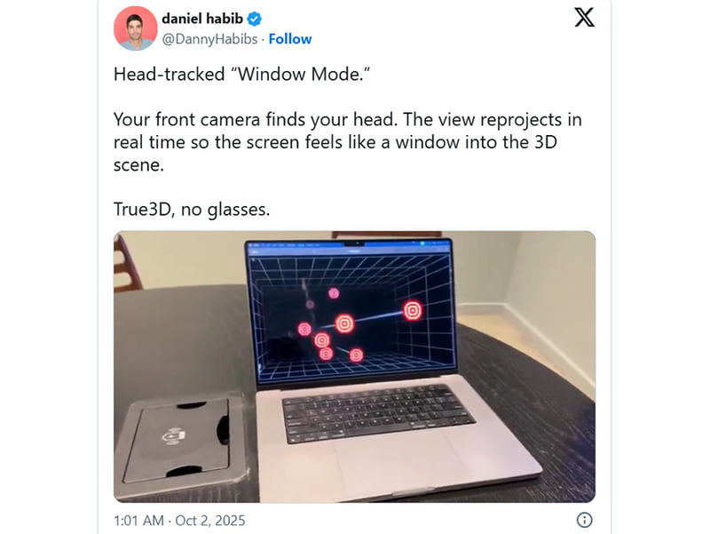 3D для будь-якого ноутбука без окулярів: екран перетворюється на вікно у тривимірний світ 3D для будь-якого ноутбука без окулярів: екран перетворюється на вікно у тривимірний світ