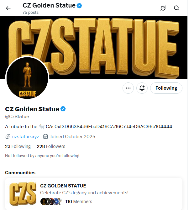 Золота статуя CZ перед Конгресом? Криптосвіт знову здивував Вашингтон Золота статуя CZ перед Конгресом? Криптосвіт знову здивував Вашингтон