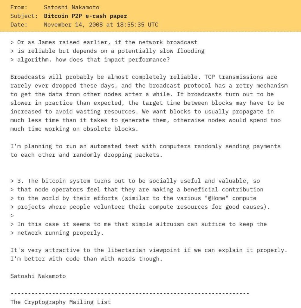 Е-меил, который запустил криптоэпоху