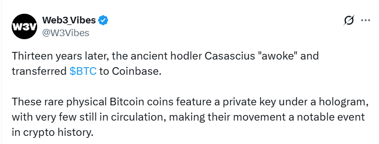 Крипто-реликвия ожила спустя 13 лет