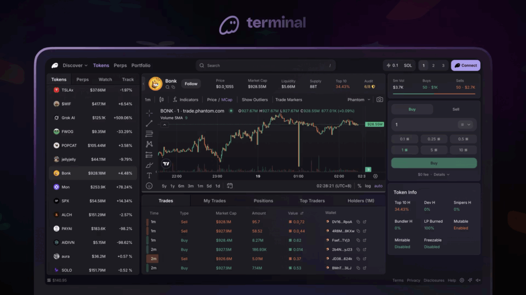 Все рынки в одном окне: Phantom показали новый Terminal