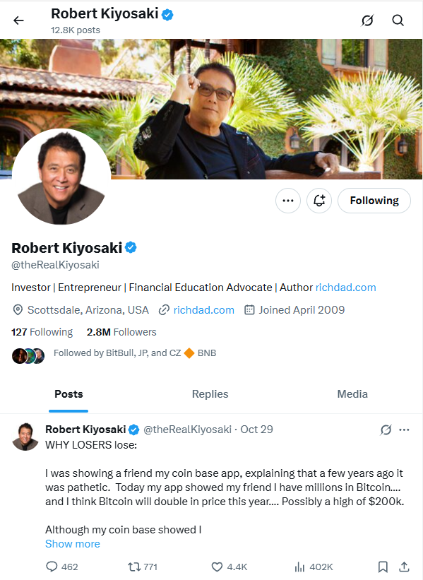 От крипты к хирургии: новая стратегия Кийосаки