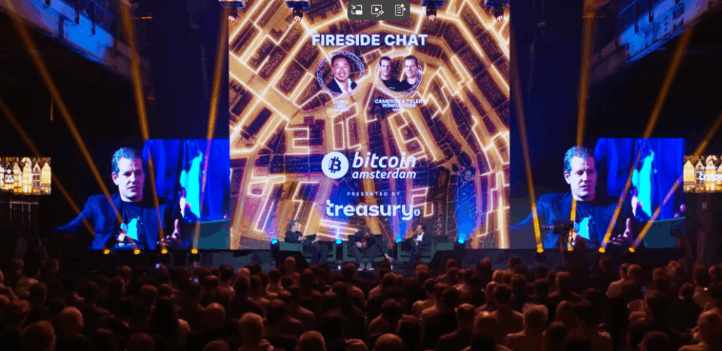 Братья Уинклвосс на Bitcoin Amsterdam 2025