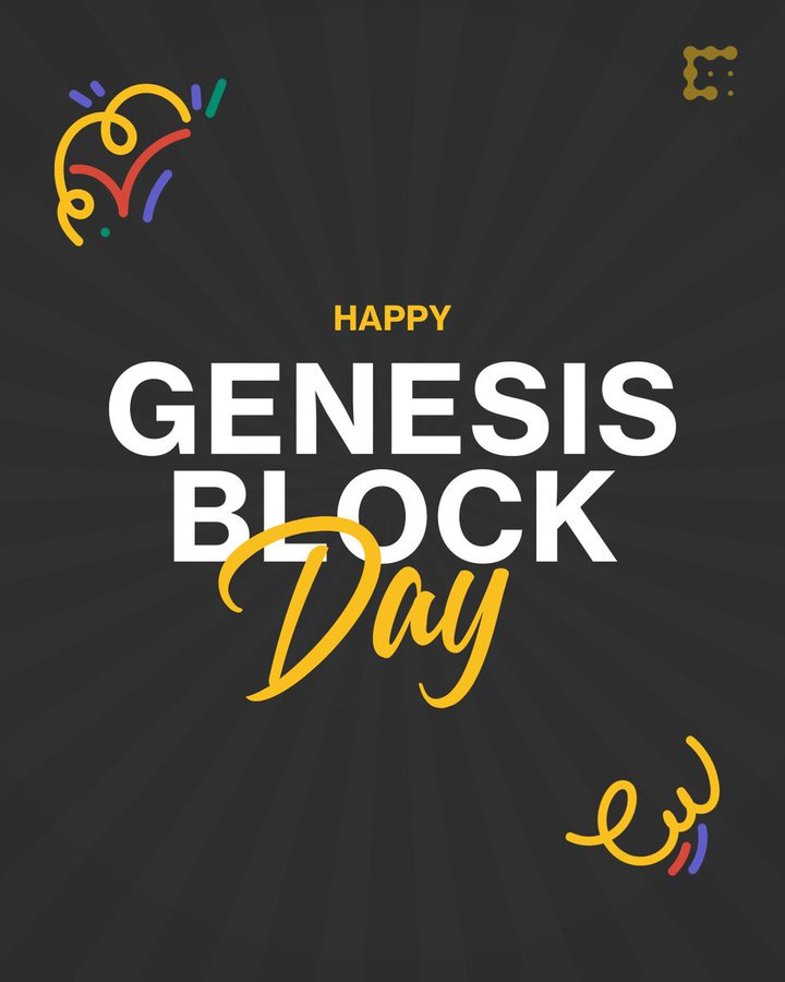 С Днем рождения, идея! Happy Genesis Block Day С Днем рождения, идея! Happy Genesis Block Day