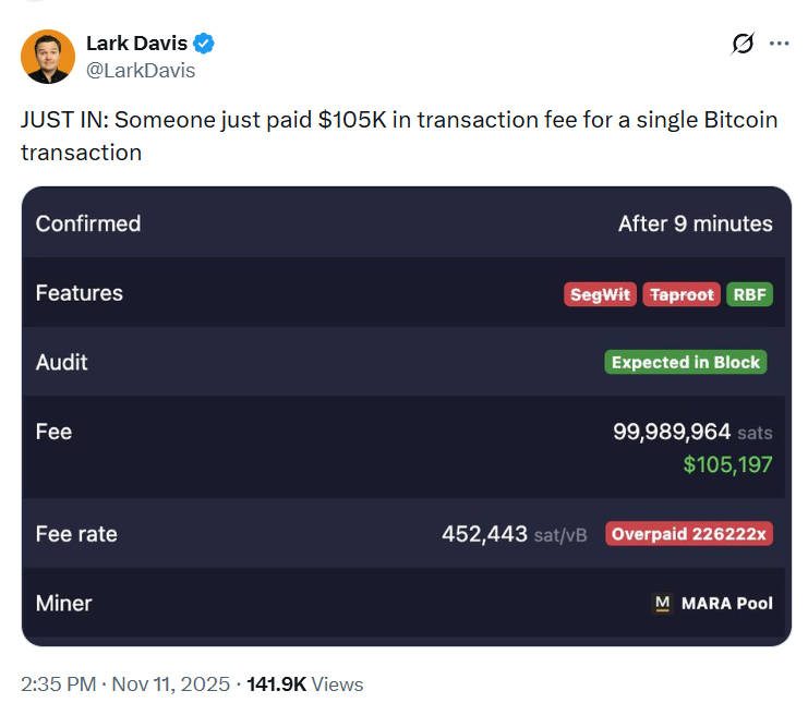Дорогая ошибка: $105 000 комиссии за перевод $10