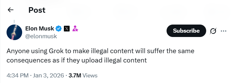 6 700 фейковых НЮ в час: что пошло не так с нейросетью Grok